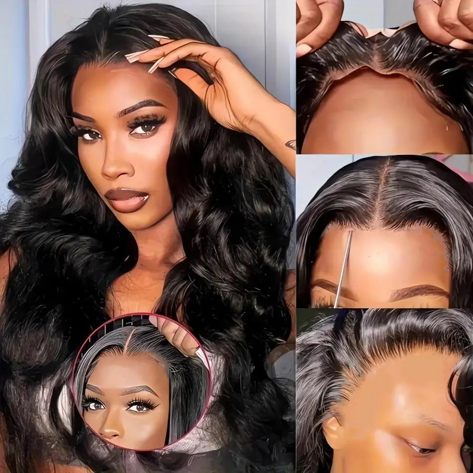 Body Wave Glueless Preplucked Human Wigs Ready To Go 4X4 Human Hair Wigs Pre Cut Ready To Wear Closure 5X5 Brazilian Wig