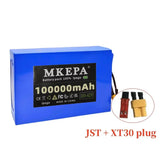 36V 100Ah 10S6P Lithium-Ion Battery Pack 36V 100000mAh 1000W Electric Battery Built-in BMS