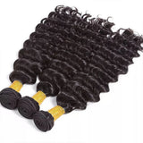 38 40 Inches Deep Wave Natural Color Bundles Brazilian Hair Extension Remy Hair Bundles One Weave Unprocessed 1/ 3/4 Pieces