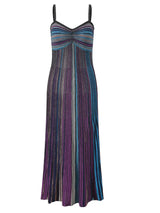 DEAT Fashionable A-Line High-Waist Color Striped Pleated Slimming Camisole Dress 2026 Autumn Women's Party Dresses New
