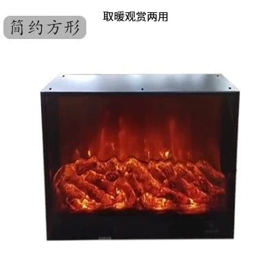 Marble French fireplace American modern retro silent wind natural travertine stone fireplace