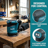 Makita DBO180Z 18V Cordless Random Orbital Sander for Woodworking And Putty Polishing Bare Tool for DIY And Professional Use