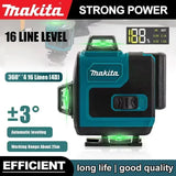 Makita  360 Horizontal Vertical 16-Line Cross Level High-Precision Portable Tool High-Precision Green Light Laser  Wall-Mounted