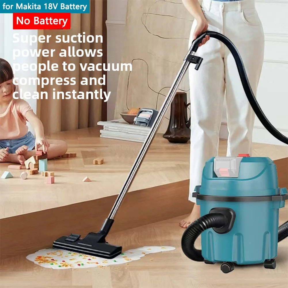Cordless Vacuum Cleaner For Both Dry And Wet Use Floor Car Pet Hair HighPower Multifunction Clean Tool Fit Makita 18V No Battery