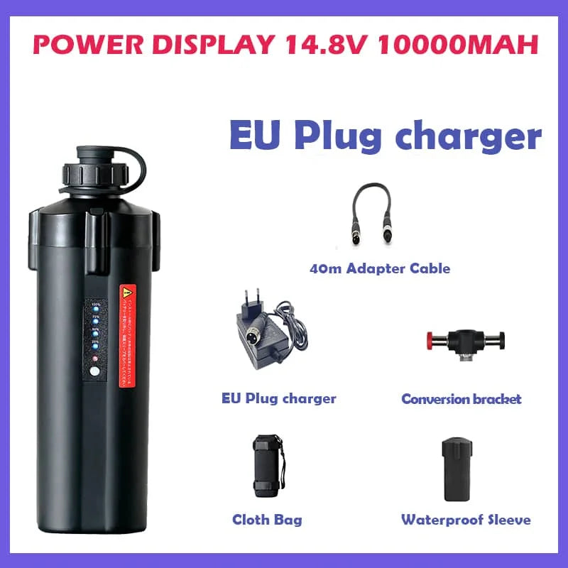 10Ah Power Display 14.8V 10000mAh Sea Fishing Electric Reel Battery For SHIMANO 600DH 1000EJ DAIWA 600MJ 500MJ Droplet Wheel