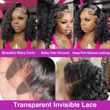 Short Bob Wigs Water Curly 13x4 13x6 Deep Wave HD Lace Frontal Wig For