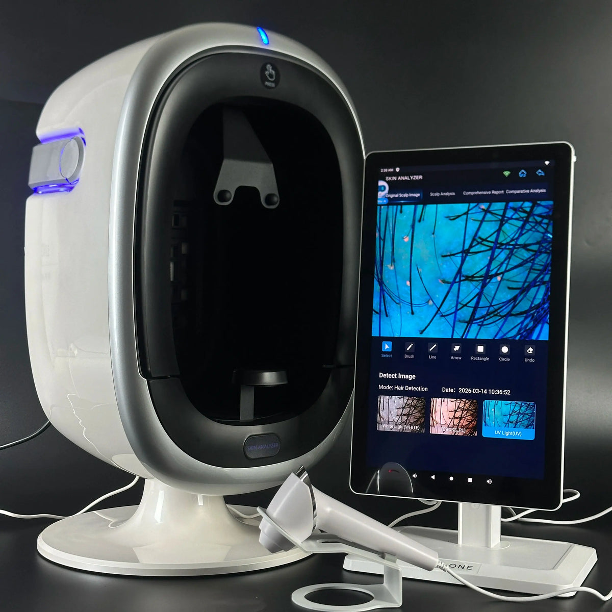 30 Million Pixel Professional AI Face Skin Analysis Machine 20 Indicators Comprehensive Skin Scanner with Tablet