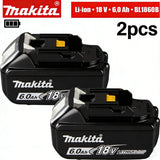 Genuine Makita 18V Battery 6ah,With Battery Indicator Rechargeable Makita Battery,BL1830 BL1840 BL1850 Power Tool Battery