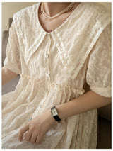 Lamtrip-Unique Full Embroidery Layers Lolita Lace Dress, Forest Mori Girl, Short Sleeve, Loose Dress, Quality, Spring, 2025