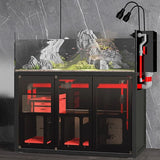 Lmm  Fish Tank Aquarium Bottom Filter Living Room Super White Glass Overflow Ecological Sea Tank Aquarium