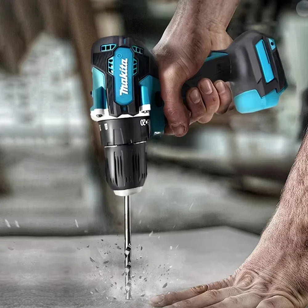 Makita 18V Li-ion Battery New Makita DHP487 Brushless Hammer Drill 40N.m 2 Speed Cordless Impact Screwdriver Household Tool