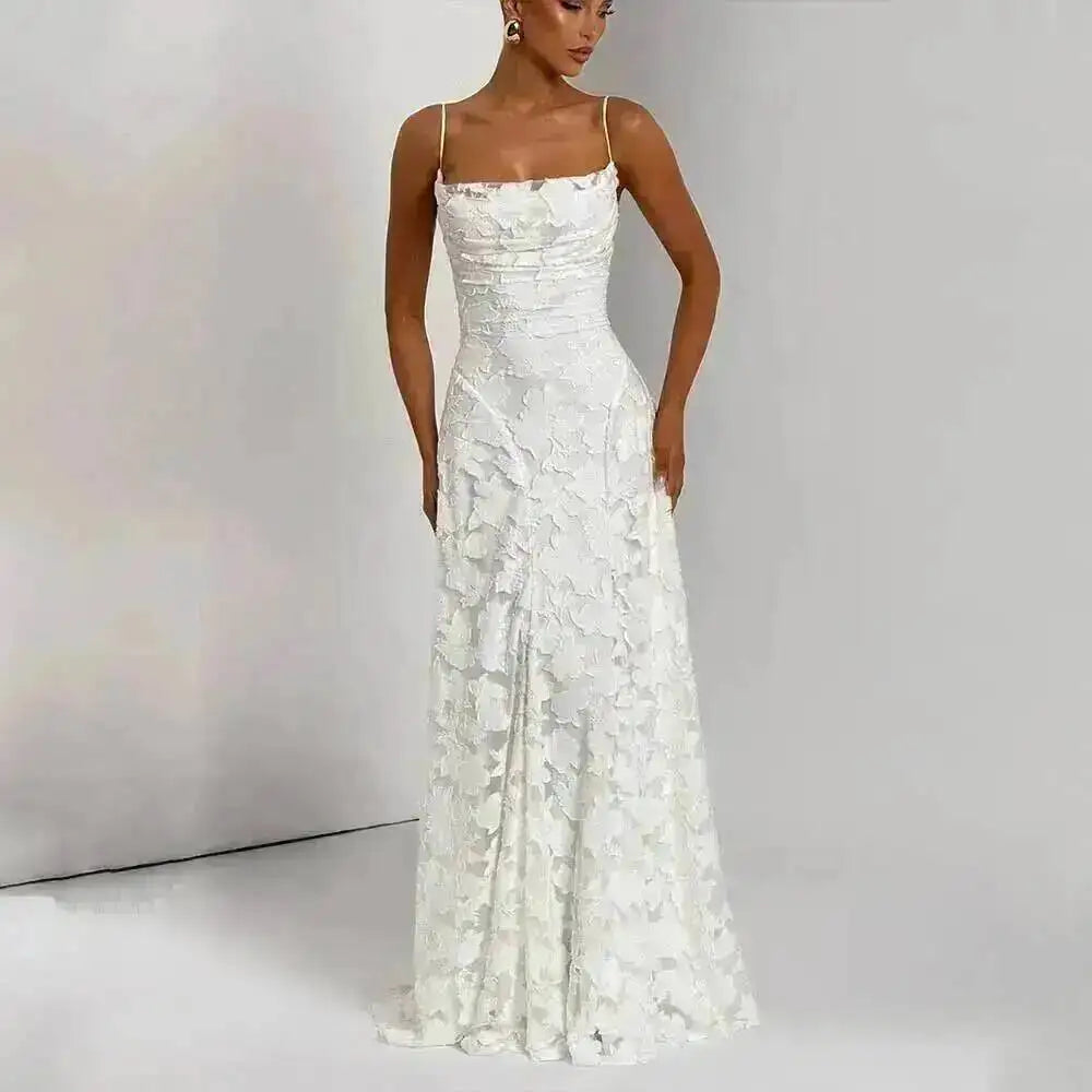 Giyu Sexy Evening Party Dresses Women 2026 Summer Beach Backless Bandage Maxi Long Dress Big Swing Jacquard Holiday Wedding Robe