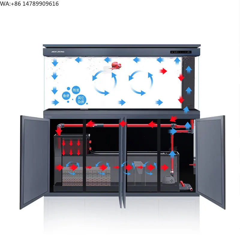 All-in-One AquariumFactory Wholesale Luxury Eco-Friendly Large Transparent Ultra Clear Glass Aquarium Fish Tank With Cabinet Tem