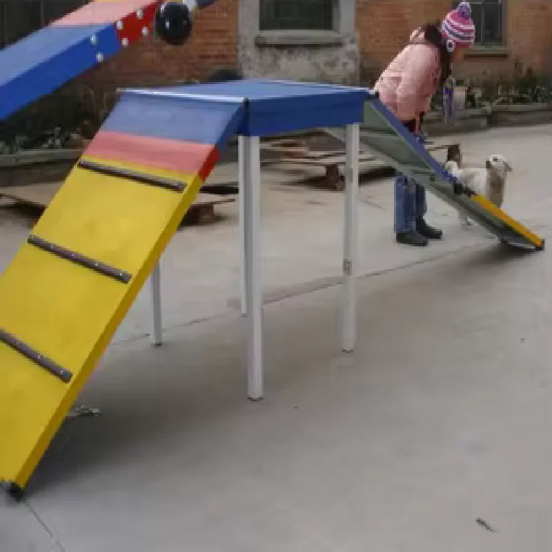 Steel Dog Agility Training Equipment FCI Dog Agility A-Frame Climbing Platform Training Ramp for Obedience and Exercise