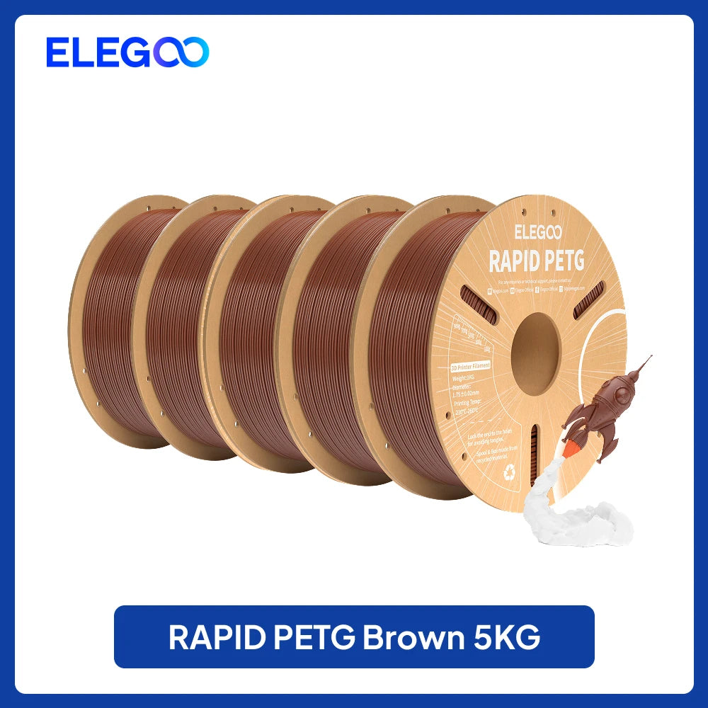 ELEGOO 4KG/5KG/10KG 1.75mm Rapid PETG Filament