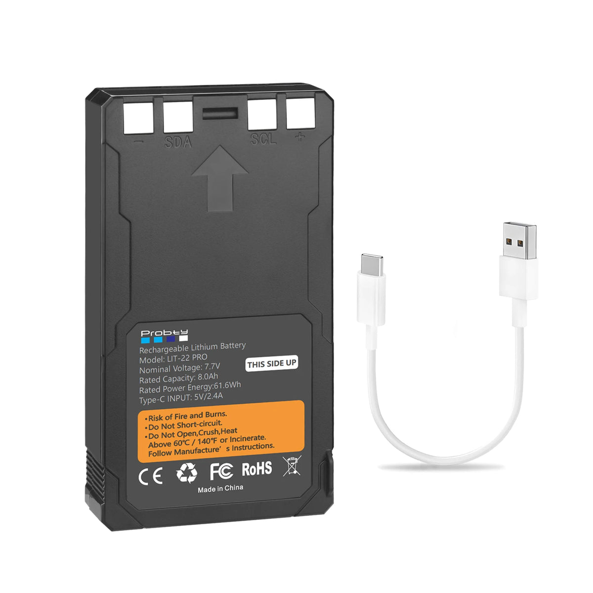 8.0Ah For SPYPOINT LIT-22 Battery for Cellular Trail Cameras for Flex Series (M, Dark, S-Dark, S, G36, Flex-Plus)