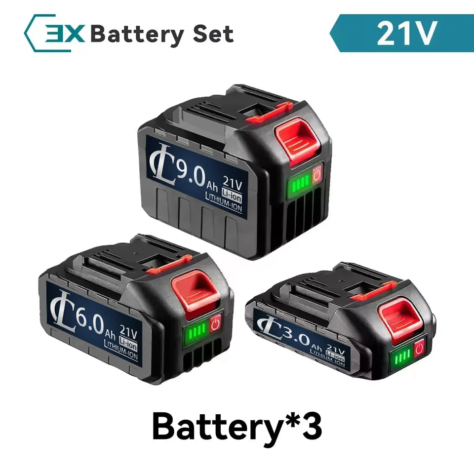 Rechargeable 18V 21V 388VF Li-ion Battery 3000-9000mAh High Capacity Long Lasting Fast Charging Durable for Makita Electric
