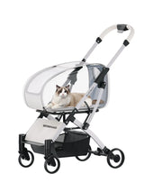 15kg Luxury Foldable Pet Stroller - Detachable Aluminum Frame Lightweight Carrier for Dogs/Cats All-Terrain Travel