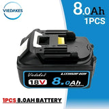 BL1860 for Makita 18V 8Ah Original Battery BL1830 BL1860 BL1850B Tool Battery Compatible for Makita 18 Volt Wireless Grinder