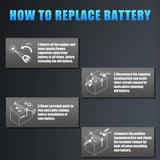 12V LiFePO4 Car Battery 25Ah 680CCA Lithium Automotive Replacement Battery with 100A BMS for Cars, SUVs, Sedans, Trucks, Vans
