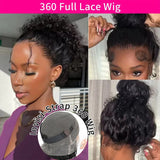 360 HD Full Lace Curly Wigs Human Hair Preplucked 13x6 13x4 Lace Frontal