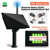 4W Solar Panel 868 915Mhz Battery Outdoor Waterproof Heltec LoRaWAN Meshtastic APP For RAK4631 LILYGO ESP32 Arduino Diy LoRa IoT