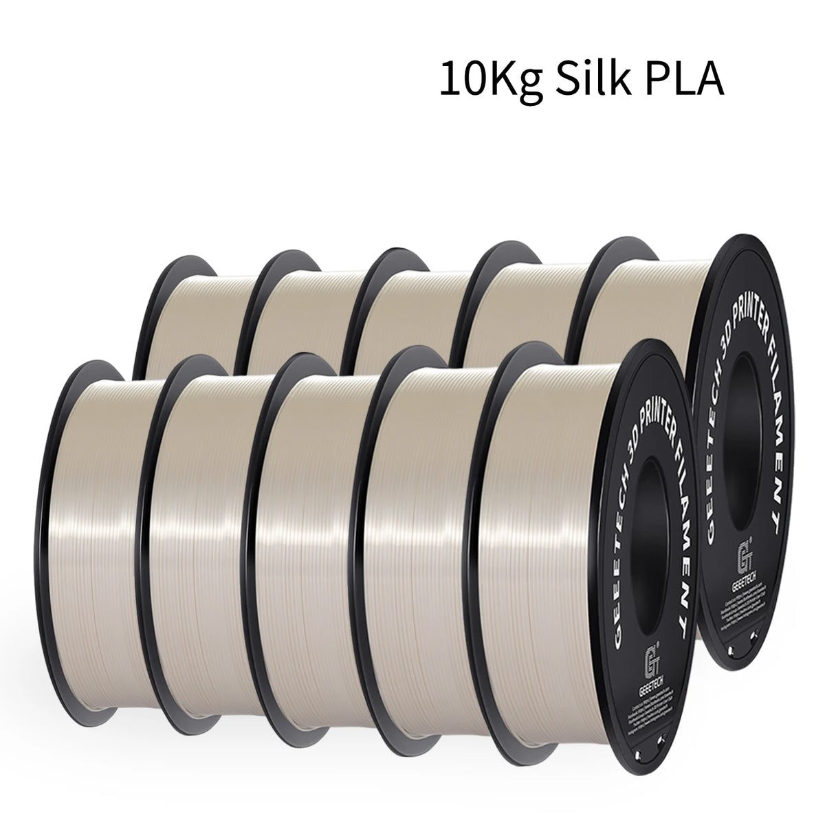 GEEETECH 10Kg 3d Silk PLA Filament 1.75mm Spool Wire For 3D Printer Material,Safety, Vacuum packaging