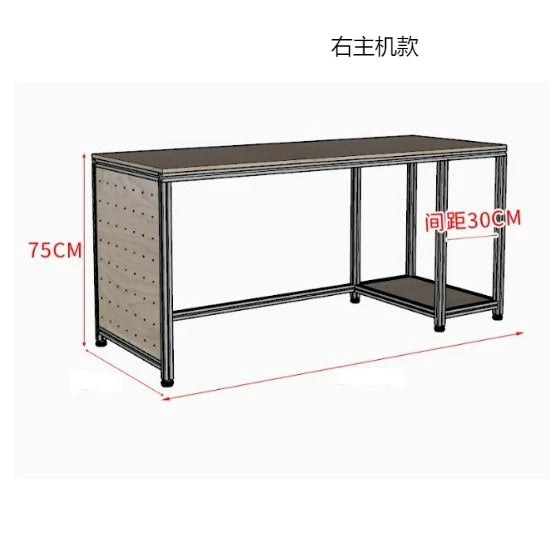 SM new home new wood computer desk workbench desk aluminum profile rectangular table