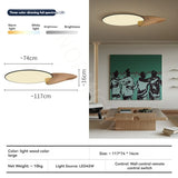 Modern New Chinese Style Led Ceiling Light Living Room Bedroom Master Light Wabi-Sabi Style Antique Solid Wood Home Appliance