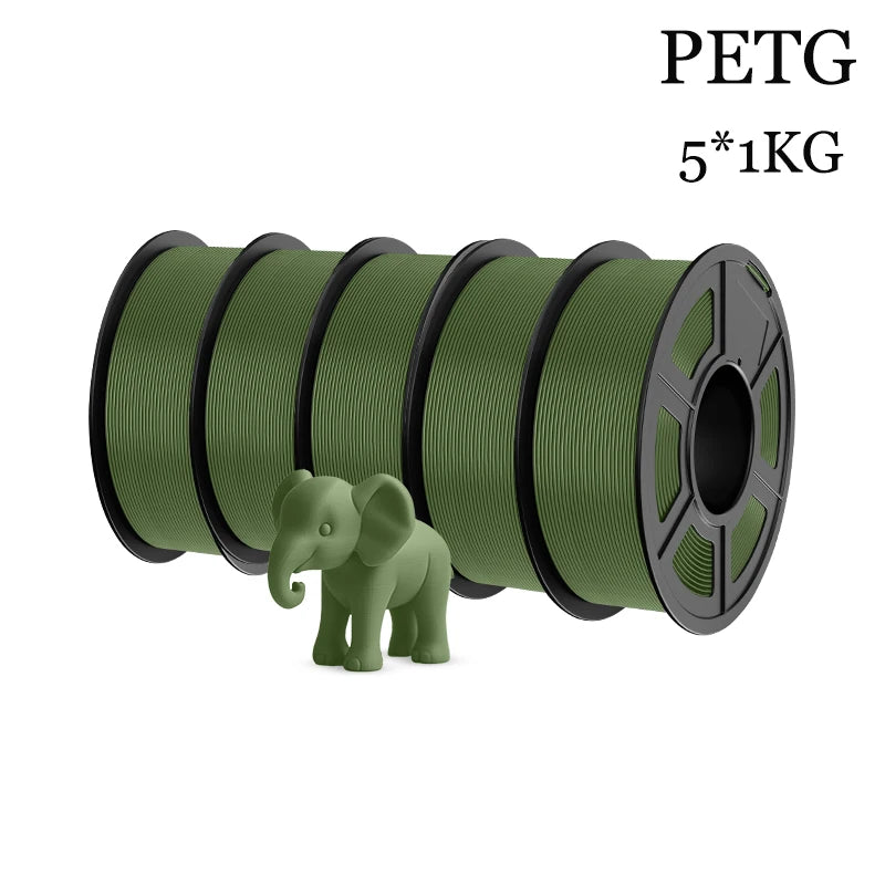 TECBEARS PETG 3D Printer Filament 5KG 1.75mm petg Multi color combination set FDM 3D Printer Materials DIY Gift From US UK DE