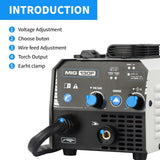 130Amp MIG Welder, 110V Gasless IGBT Inverter, Portable Wire Feed Machine for DIY and Home Use