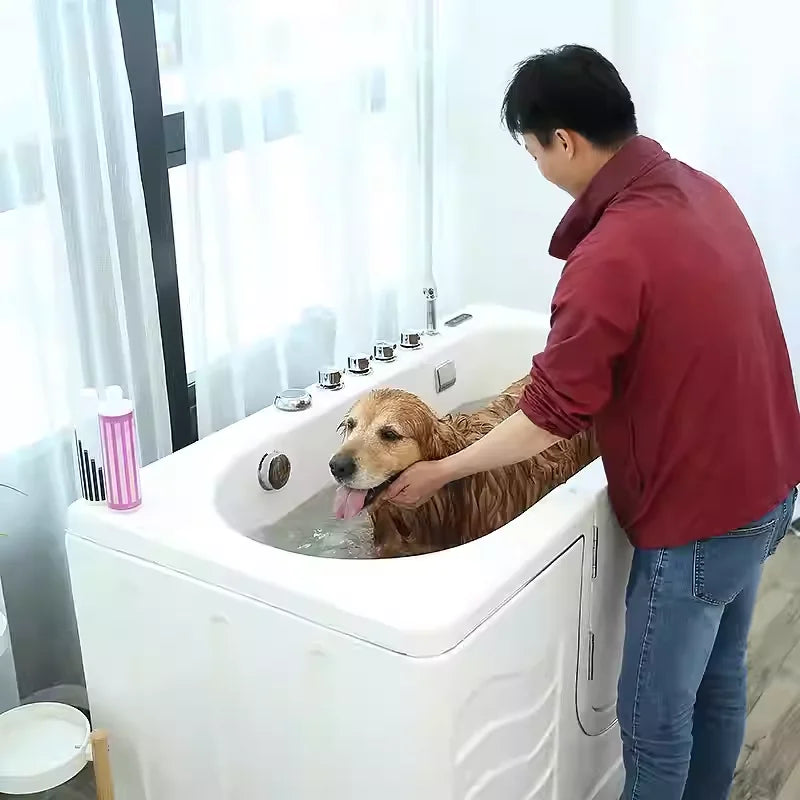 USMILEPET Large Dog Spa Bathtub, Pet Bathtub with Surf Massage, Ozone and Milk Bath for Pet Grooming Salon