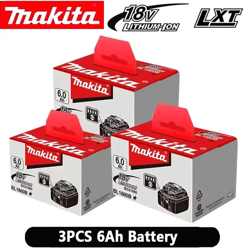 Authentic Makita LXT 18V 6.0Ah Lithium Battery Universal Fit BL1815 BL1830B BL1850B Power Drive Tools
