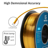GEEETECH 5Rolls 3D Silk PLA Filament 1Kg/roll 1.75mm Spool Wire For 3D Printer Material,Safety, Vacuum packaging