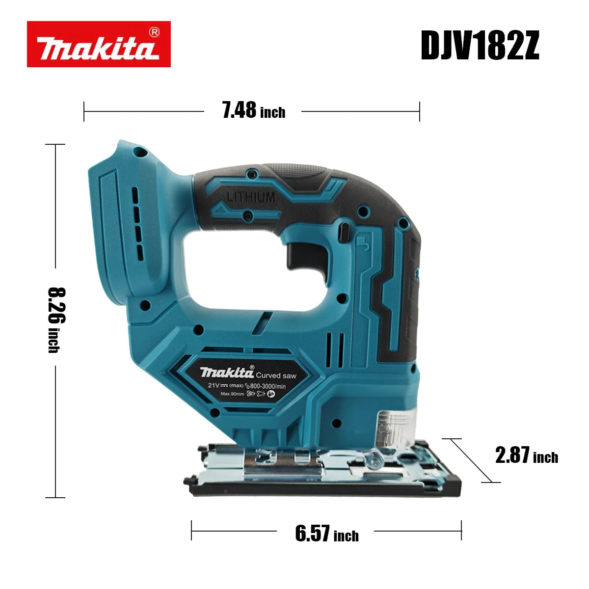 Makita DJV182Z Cordless Barrel Handle Jigsaw Electric Saw  - No Battery Included