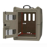 HM5102  Rotomolded Kennel for Large Dogs, Outdoor-Ready with Quick-Lock Setup and Swing-Through Feed Hatches