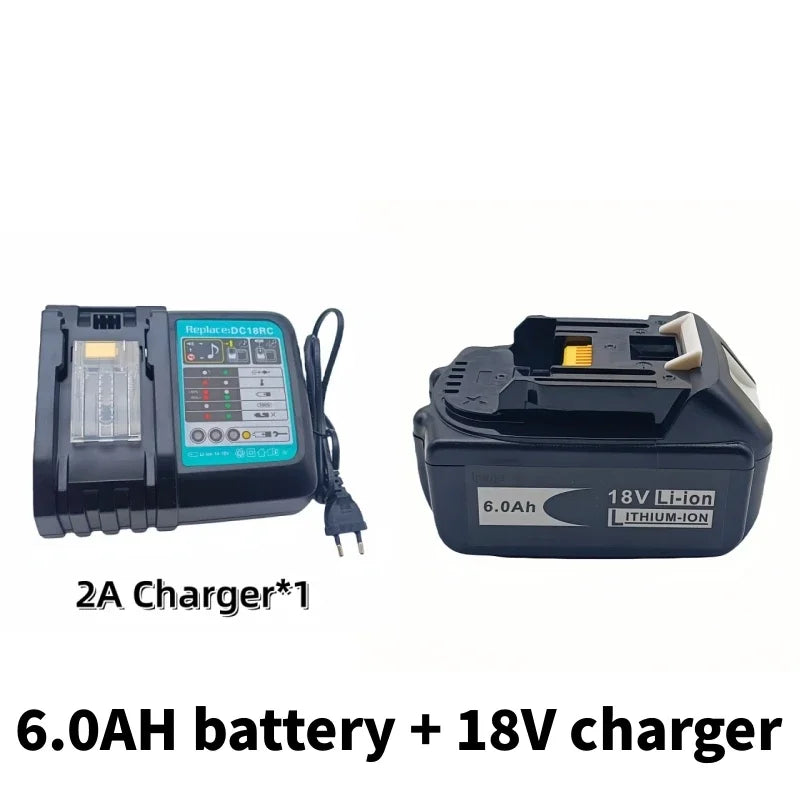 for Makita 18V Battery 6000mAh Rechargeable Power Tools Battery 18V makita with LED Li-ion Replacement LXT BL1860B BL1860 BL1850