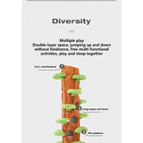 Large Cat Climbing Frame & Towering Tree/large Tree Jumping Platform/solid Wood Villa Tree Hole