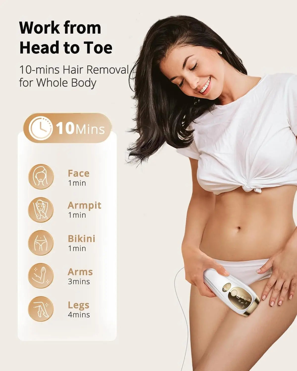 IPL Hair Removal Unlimited Flashes 9 Gears Ice-Cooling Painless Electric Depilator For Men Women Body Bikinis Intimate