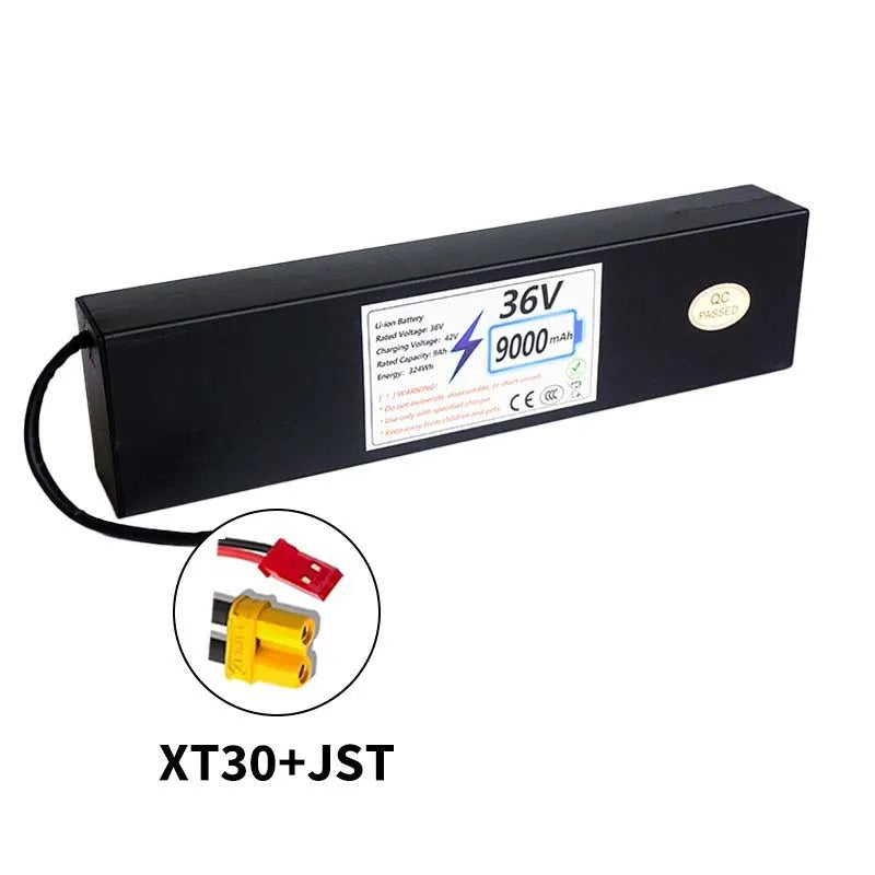 Upgraded Version 36V Electric Scooter Battery 7.8Ah Replacement Lithium-ion 9Ah High-Capacity 10S3P Battery Pack Built-in BMS
