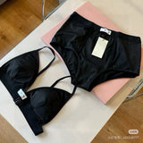 2026 Women's Summer Fashion Comfortable Hot Spring Seaside Sexy Bareback Bikini Set Two Piece Set