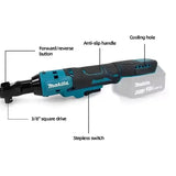 Makita 18V Brushless Right Angle Ratchet Cordless Impact Wrench with LED Light & Variable Speed Control Power Tool