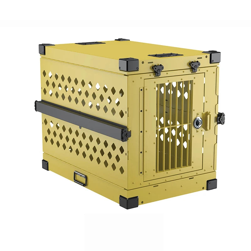 Customizable Kennel Crate Quality Assurance Aluminum Heavy-duty Folding Pet Cage Stackable Commercial Dog