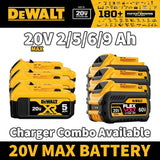 DEWALT 100% Original 20V 5AH Power Tool Battery 60V 9AH Flexvolt Battery Charger Combo DCB206 DCB205 DCB202 DCB609 DCB200 DCB184