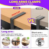 Under Desk Cable Management Tray 43.7" Cable Management Under Desk No Drill Adjustable Clamp Cord Wire Organizer Cord Hider for