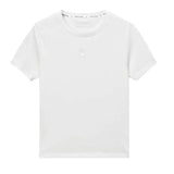 Slim Fit New Women's Moon Embroidered Short Sleeve T Shirt Summer Fashion High Street Casual Basic Round Neck Versatile Top