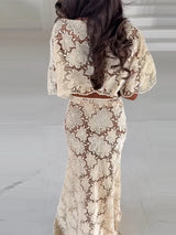 Hook Crochet Flower Long Dresses Women Knitted Halter Sexy Hollow Out Sleeveless Backless Maxi Dress Holiday Fashion Beach Robes