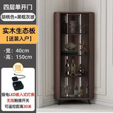 Corner Cabinet with Light Solid Wood Living Room Corner Corner Cabinet Display Bookcase Storage Triangle Cabinet Dining