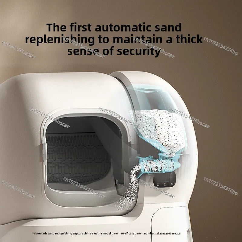 Smart cat toilet, automatic cat litter box, oversized version 2.0, automatic sand replenishment, one-click cleaning, automatic