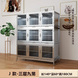 Stainless steel dog cage bold multi-layer pet display cage small dog outdoor display cabinet pet store foster cage